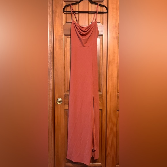 Birdy Grey Peach Formal Maxi Dress - Picture 1 of 3